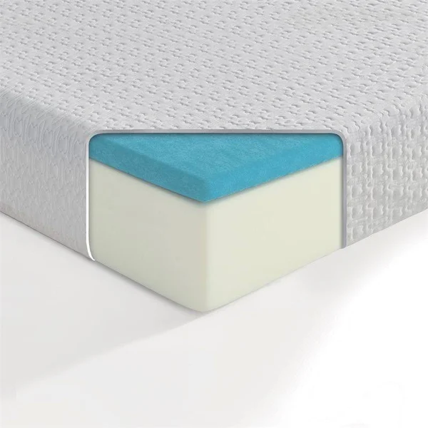 Lexicon Aaro 8x22 Modern Polyurethane Gel Memory Twin Mattress in White