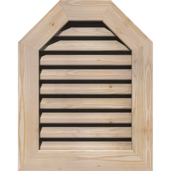 Ekena Millwork GVWOT20X3201SFUPI 20x22W x 32x22H Octagonal Top Gable Vent (25x22W x 37x22H Frame Size): Unfinished - Functional
