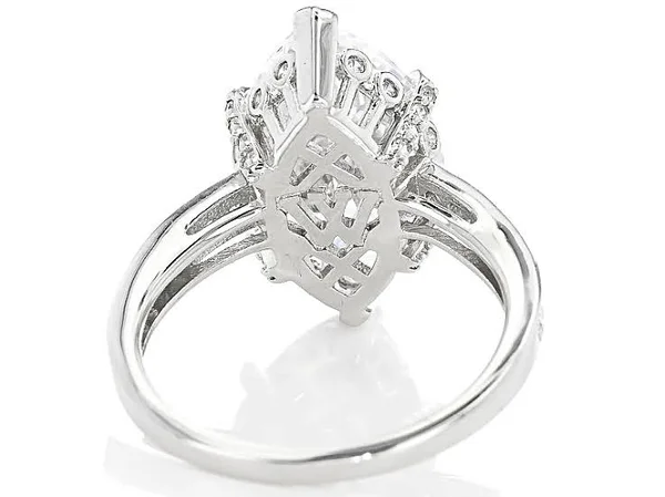 Charles Winston for Bella Luce 8.80ctw Diamond Simulant Rhodium Over Silver Ring 4.32ctw Dew - Size 10 - Jewelry TV