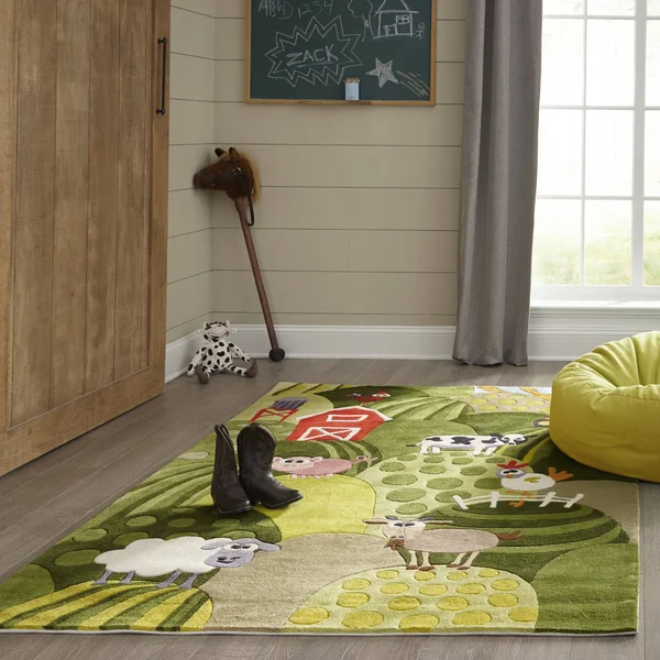 Momeni Lil Mo Whimsy Area Rug, Grass, 2& x 3&