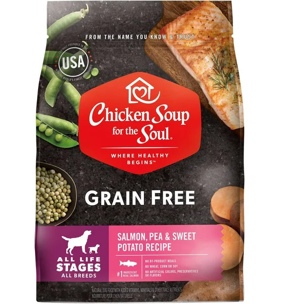 Chicken Soup for The Soul Grain Free Salmon Sweet Potato Dry Dog Food, 25 lb