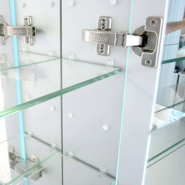 Lighted LED Bathroom Mirror Medicine Cabinet: 32x22 Wide x 32x22 Tall - Surface-mounted - Hinged on Left and Right - 6, 000 Kelvi