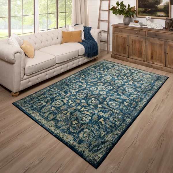 Mohawk Home Baikal Navy Area Rug - 2& 6x22 x 6&