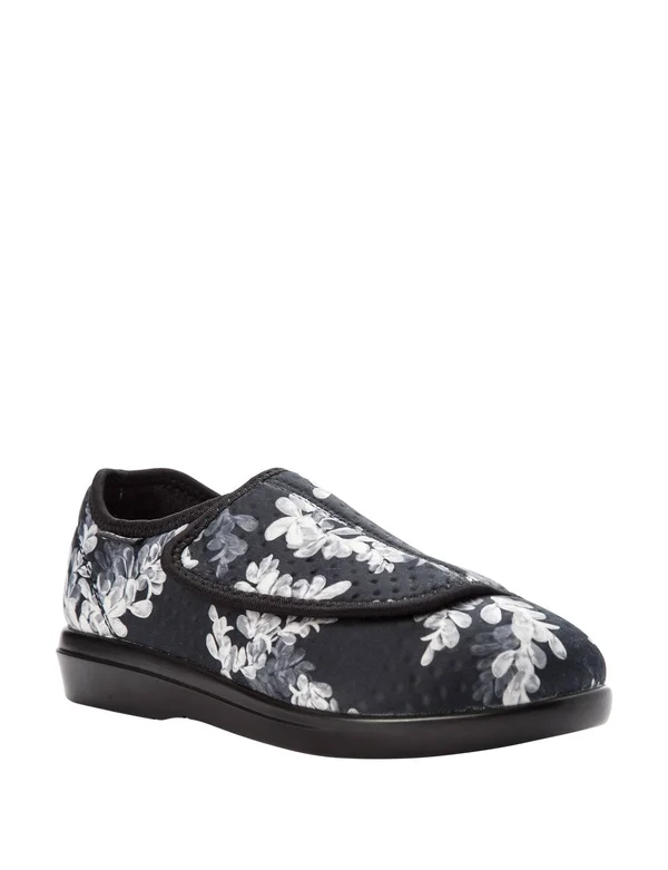 Propet Women's Cush N foot, Size: 8, Black Floral