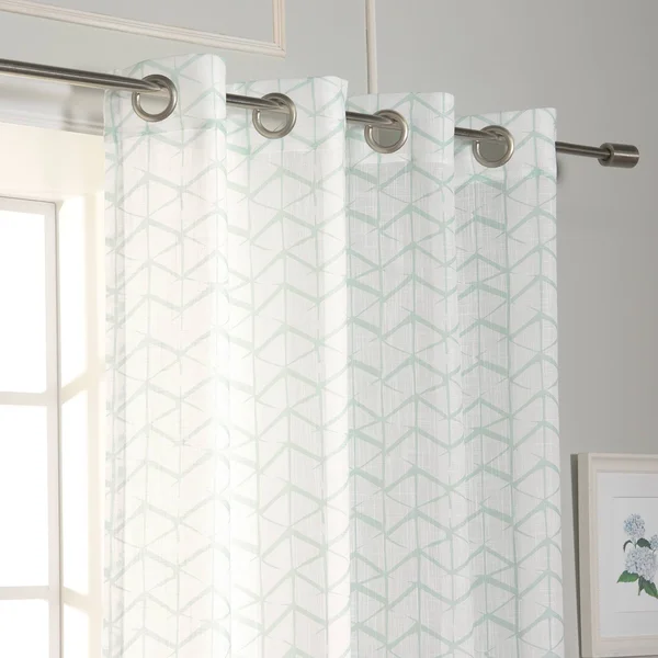 Aurora Home Opaque Cube Curtains - Natural