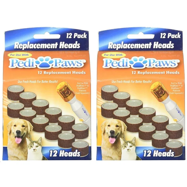 PediPaws 2 Packs of 12 Replacement Filing Heads