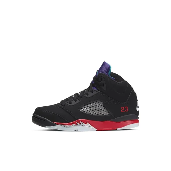 Little Kids& Air Jordan Retro 5 Basketball Shoes - 12.0, Black