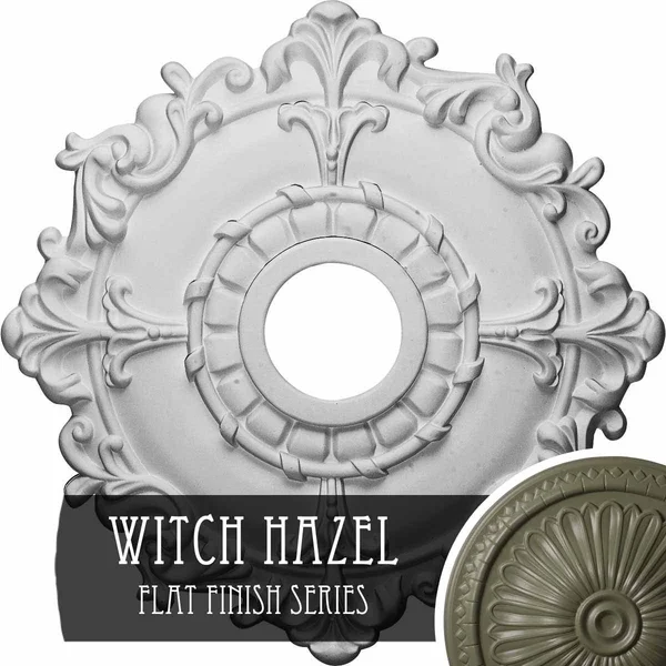 18x22OD x 3 1/2x22ID x 1 1/2x22P Riley Ceiling Medallion (Fits Canopies Up to 4 5/8x22) - Hand-Painted Witch Hazel