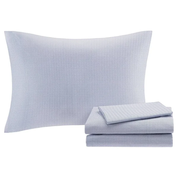 Madison Park Essentials - Rincon Complete Comforter and Cotton Sheet Set - Blue - Cal King