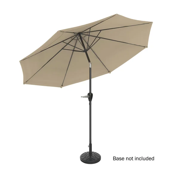 Nature Spring 10' Auto-Tilt Patio Umbrella - Sand