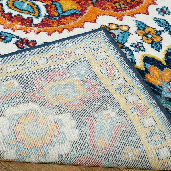 BALTA Telford Teal 7 ft. x 9 ft. Oriental Medallion Area Rug, Blue