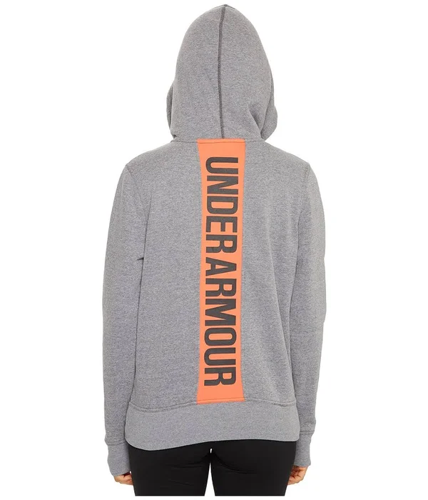 Under Armour Women's Favorite Fleece Full Zip Hoodie, Carbon Heather /Charcoal, Large