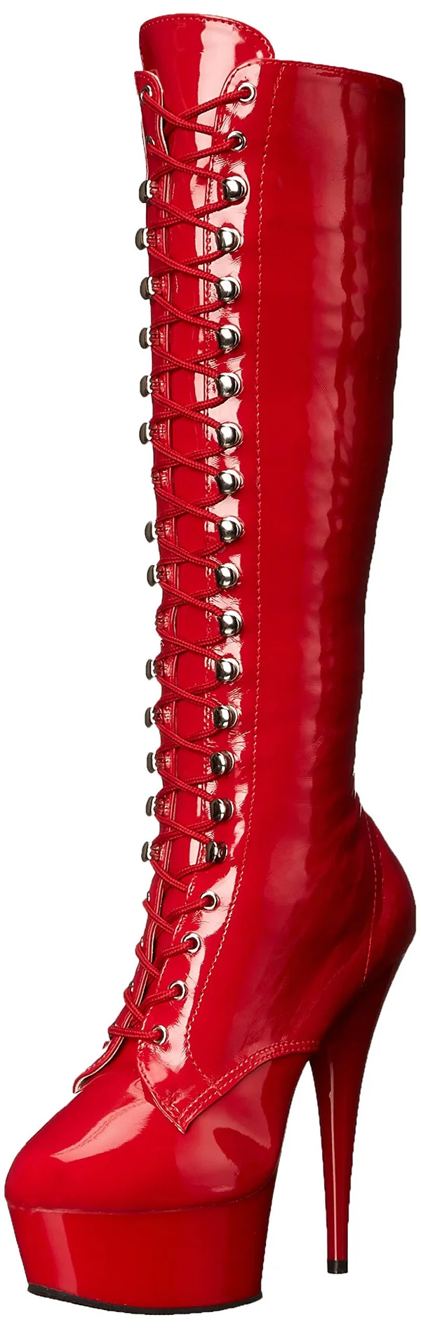 Pleaser - Delight-2023 14 - Red Str Patent/Red