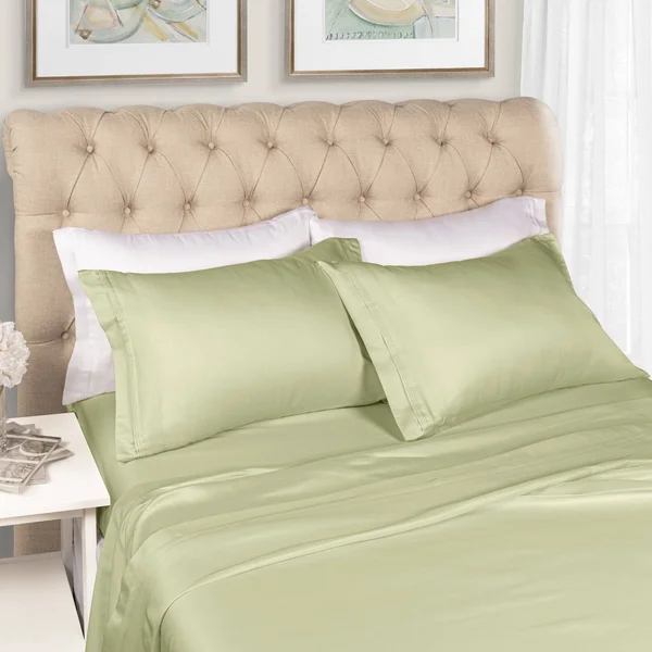 Luxor Treasures Egyptian Cotton Solid Sheet Set, Gold, Queen