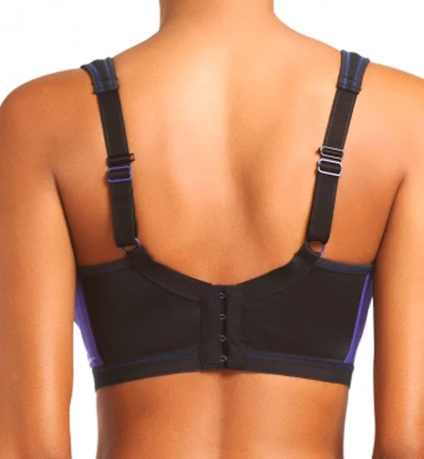 Freya Epic Underwire Crop Top Moulded Sports Bra, Electric Black, 30FF