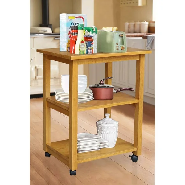 International Concepts Medium Microwave Cart, Oak