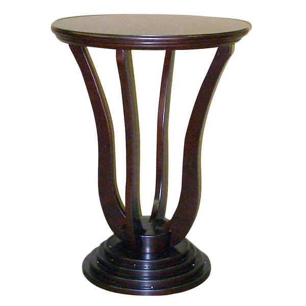 Ore International Art Deco Style Accent Table in Cherry Finish