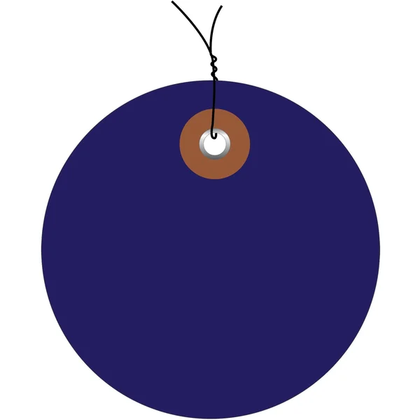 3x22 Blue Plastic Circle Tags, 100/Case