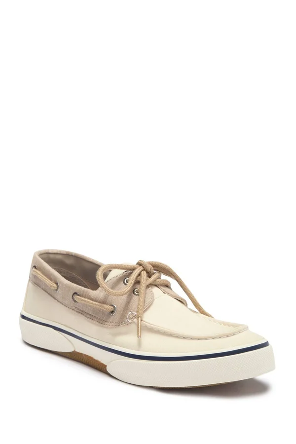 Sperry Halyard Boat Shoe - Men's - Cream/Tan - Size 10
