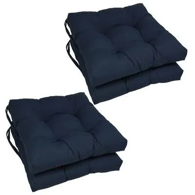 Indoor Dining Chair Cushion Andover Mills Fabric: Navy