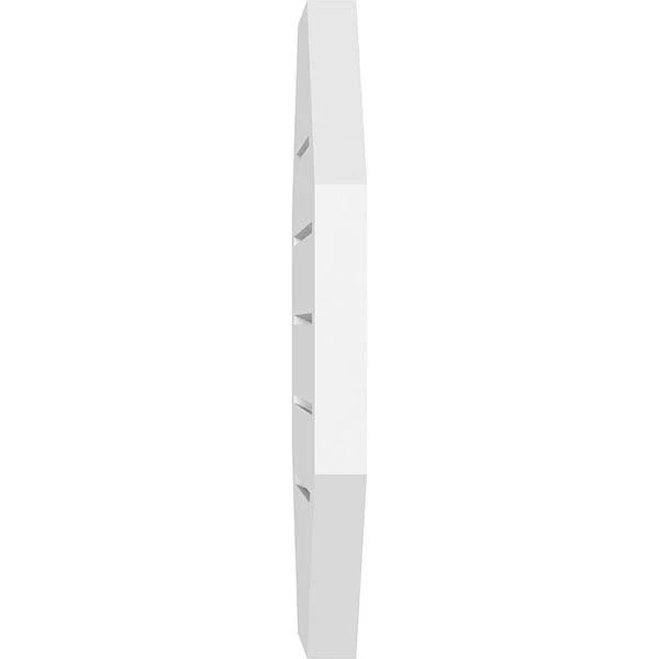 Octagonal Surface Mount: Functional - Brickmould Frame PVC Gable Vent Ekena Millwork Size: 26x22 W x 26x22 L