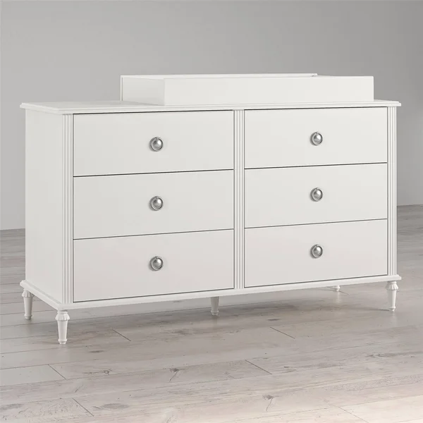 Little Seeds Rowan Valley Arden 6 Drawer Grey Changing Dresser - Gray