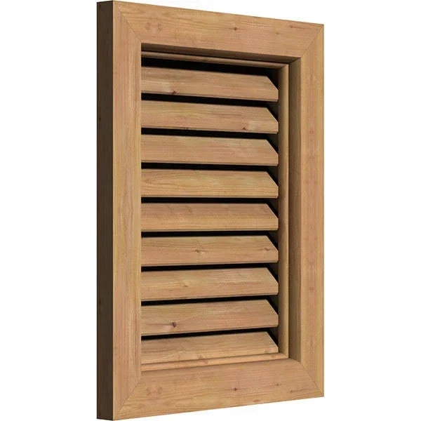Ekena Millwork GVWVE26X2200SFUWR 26x22W x 22x22H Vertical Gable Vent (31x22W x 27x22H Frame Size): Unfinished - Functional, Smoot