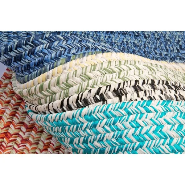 Ocean&s Edge Braided Outdoor Rug - 5& x 7& - Grass Green