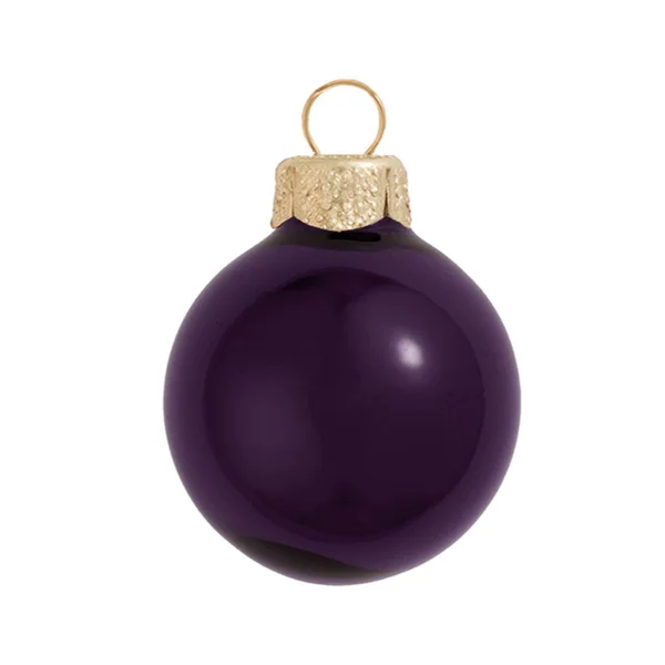 Whitehurst 2 in. Purple Shiny Glass Christmas Ornaments (28-Pack)