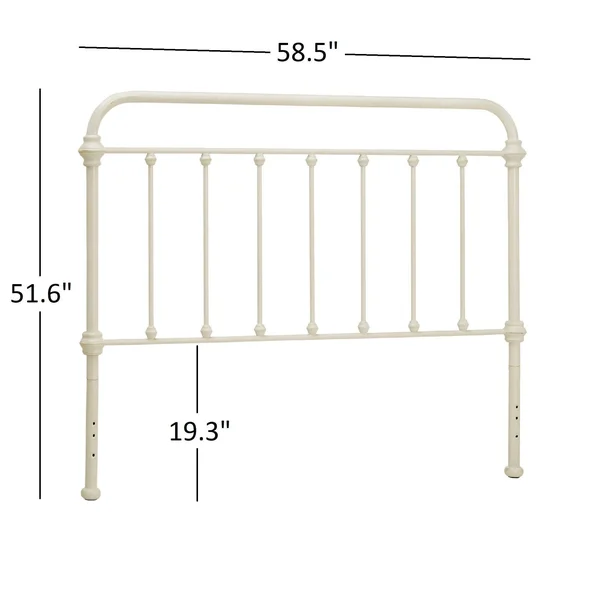 Inspire Q Giselle Antique Graceful Victorian Metal adboard by Classic, Size: King, White