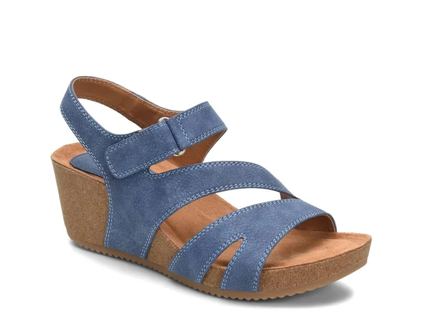 Eurosoft Eliza Women's Sandal (Blue - Size 7.5 - Faux Leather)