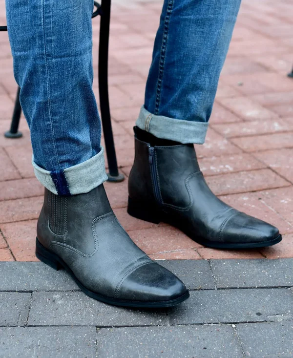 Vance Co. Grey Wide Width Alex Boots