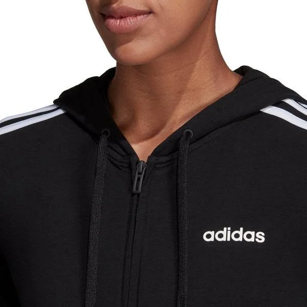 Adidas Essentials 3-Stripes Hoodie Women's - Size: Medium, Black