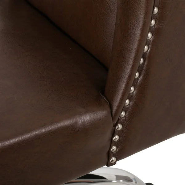 Christopher Knight Home Teresa Contemporary Wingback Swivel Office Chair, Dark Brown