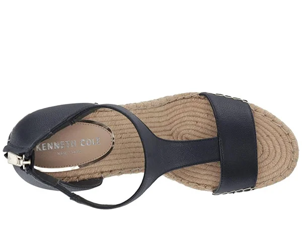 Kenneth Cole New York Women's Olivia T Strap Wedge Sandals - Marine