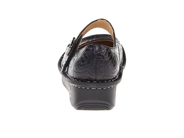 Alegria Women's Paloma Mary Jane Black Embossed Rose 37