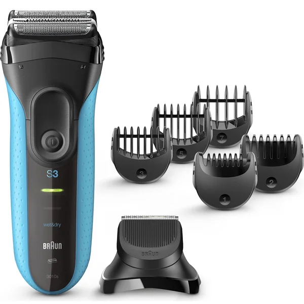 Braun S3 Shave & Style 3-in-1 3010BT Wet & Dry Rechargeable Electric Shaver