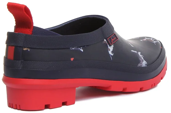 Joules Pop on Women's Wellington Boots - Navy Dogs