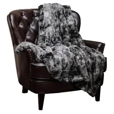 Trio Super Soft Fuzzy Faux Fur Throw Blanket Latitude Run Color: Pink, Size: 60