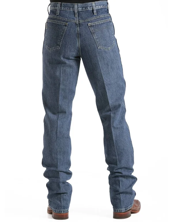 Men's Cinch Bronze Label Slim Fit Dark Stonewash Jeans - 4921