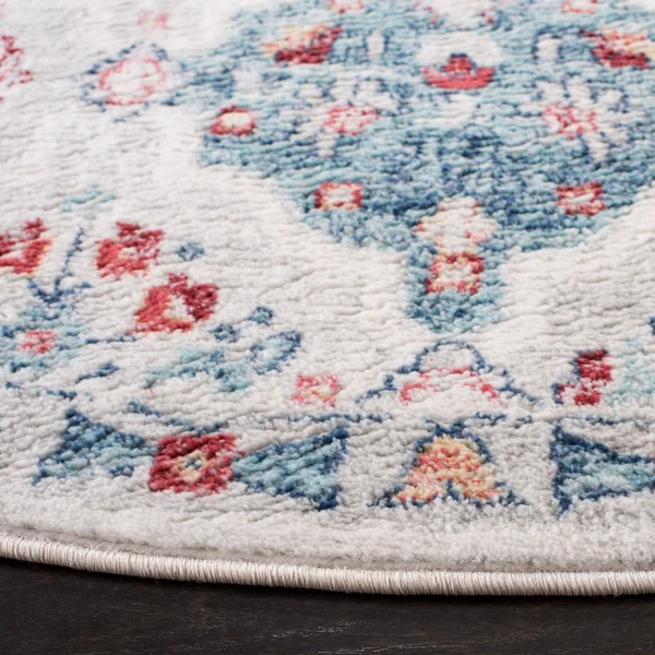 Safavieh Brentwood BNT815A 6&7x22 x 6&7x22 Round Cream - Blue Area Rug