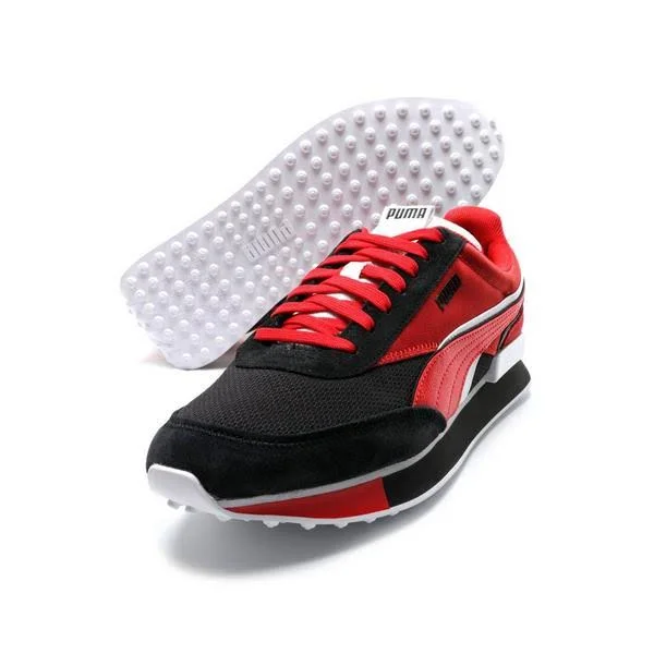 Puma Boys Future Rider - Boys& Grade School Running Shoes Black/Red Size 4.5