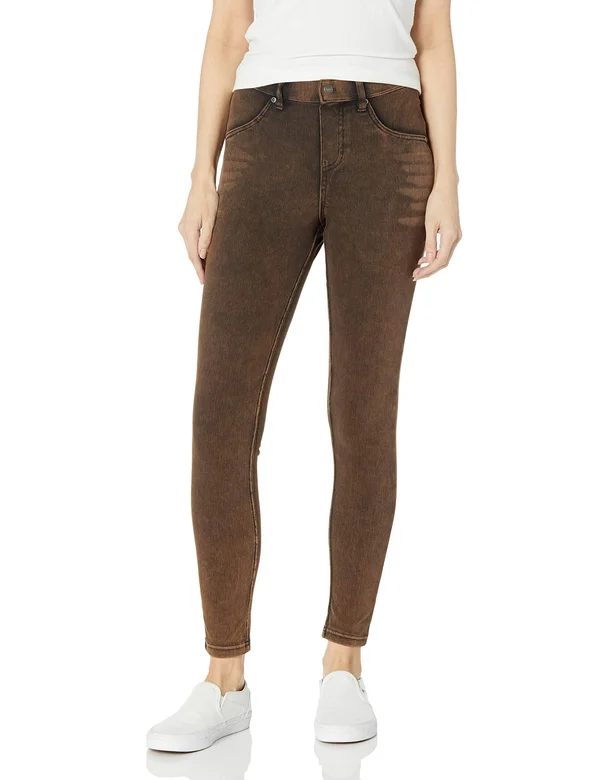 Hue Denim Leggings High Waist - Cinnamon Acid Wash X-S