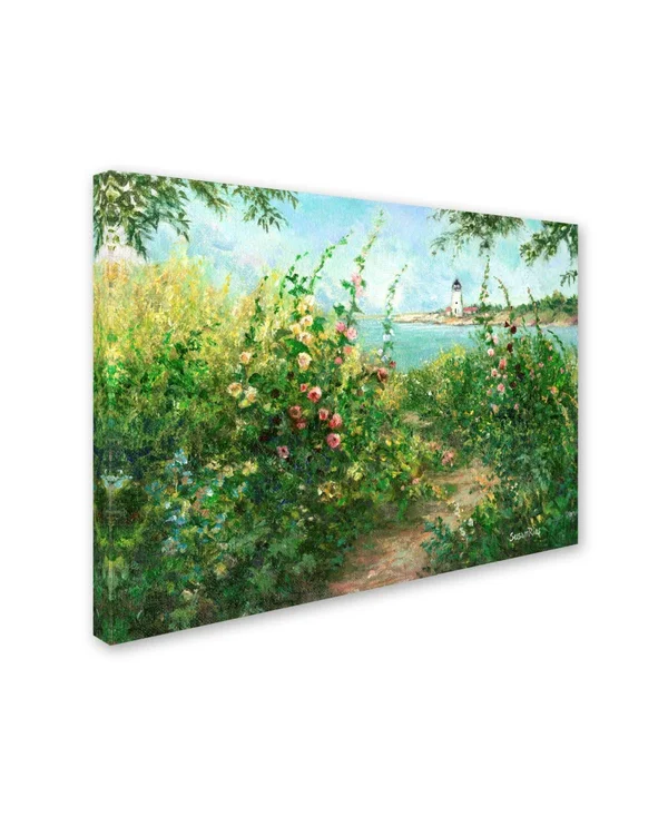 Trademark Fine Art &Happy in Green& Print on Wrapped Canvas - Size: 24x22 H x 32x22 W