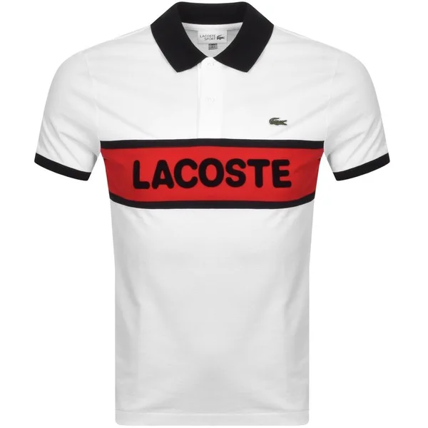 Lacoste Sport Short Sleeved Polo T Shirt White