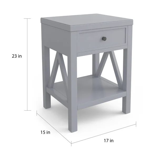 The Gray Barn Latigo Acacia Wood End Table, Turquoise