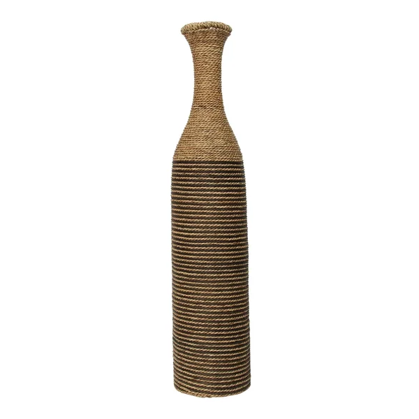36x22H Two-Tone Woven Rattan Floor Vase