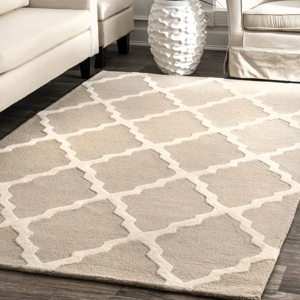 nuLOOM Hand Hooked Marrakech Trellis Rug - Pink