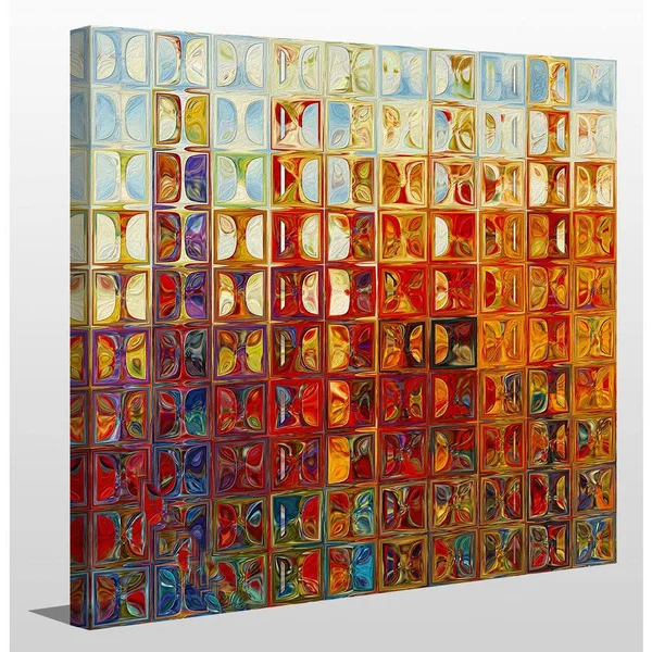 Picture Perfect International Mark Lawrence &Modern Mosaic Tile Wall Art #1 - 2015& Giclee Stretched Canvas Wall Art, 24 Inches x