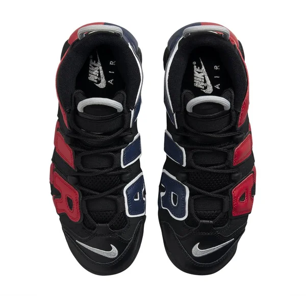 Nike Air More Uptempo GS Black Red Blue - Size 3.5 Kids